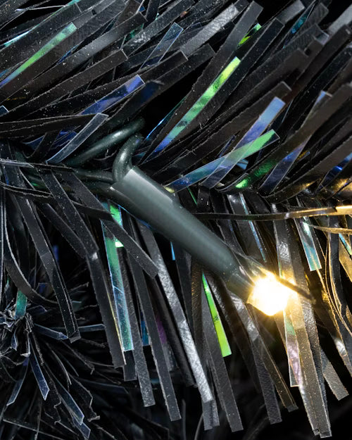 The Pre-lit Black Iridescence Pine Tree with Warm White Lights (6ft to 7ft)