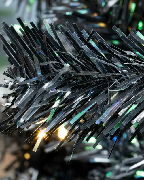 The Pre-lit Black Iridescence Pine Tree with Warm White Lights (6ft to 7ft)