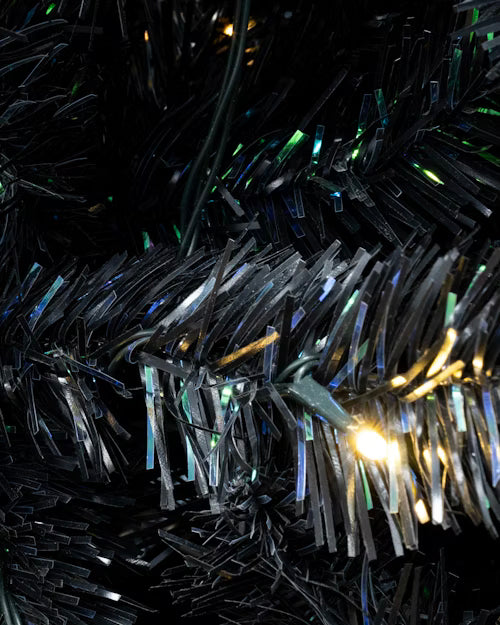 The Pre-lit Black Iridescence Pine Tree with Warm White Lights (6ft to 7ft)