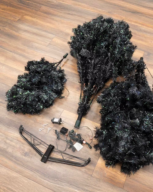 The Pre-lit Black Iridescence Pine Tree with Warm White Lights (6ft to 7ft)