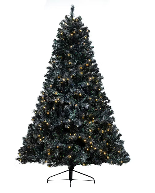The Pre-lit Black Iridescence Pine Tree with Warm White Lights (6ft to 7ft)
